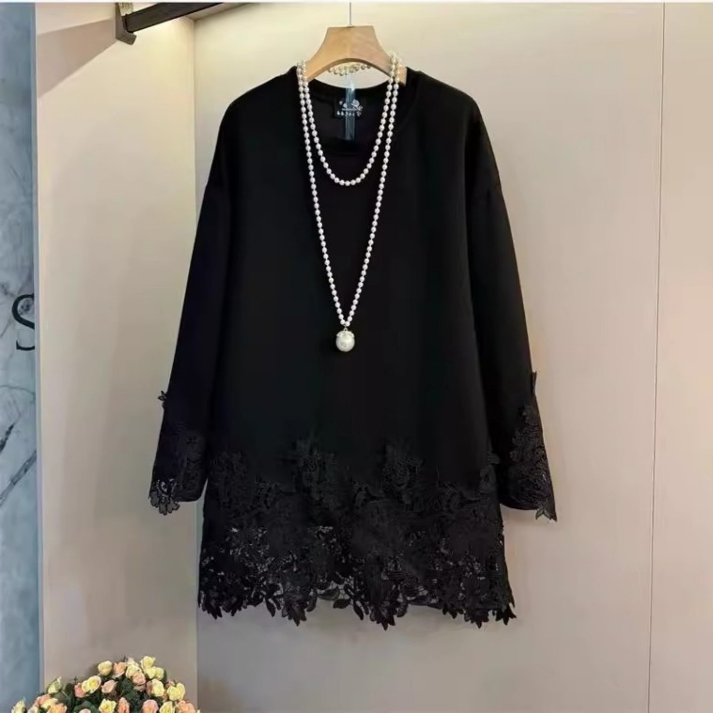 胖MM慵懒宽松复古宽松遮肉显瘦上衣300斤大码纯色长袖拼接蕾丝衫,女装/女士精品,蕾丝衫/雪纺衫,淘宝优惠券,粉丝福利购,淘宝优惠卷