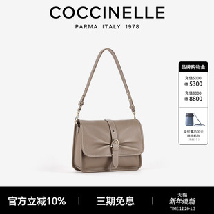 COCCINELLE可奇奈尔ABIGAIL L牛皮单肩斜挎包翻盖礼物 FLAP