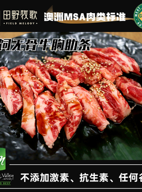 澳洲草饲品牌曼宁山谷原切牛肋条YP级无激素无谷物喂养1kg/包卤炖