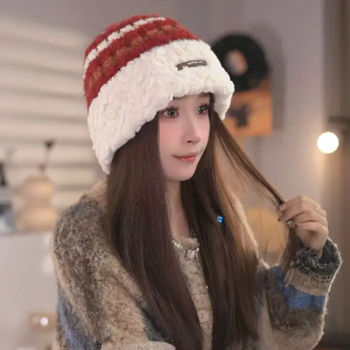 韩版潮百搭显脸小针织毛线帽