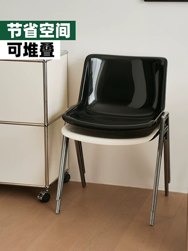 Средневековый пластиковый обеденный стул, скандинавский современный минималистичный настольный стул, ретро, ​​маленькая квартира, дом, гостиная, спинка, стул для отдыха