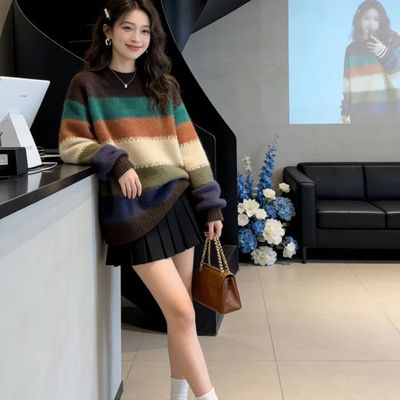 2025新款秋冬针织连衣裙套装