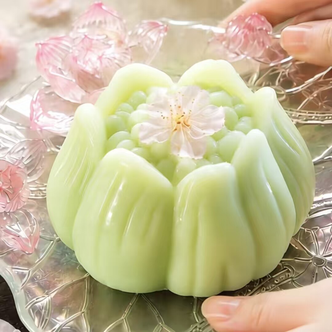 网红爆款同款荷花食品模具DIY手工甜点慕斯蛋糕绿豆糕烘焙模具