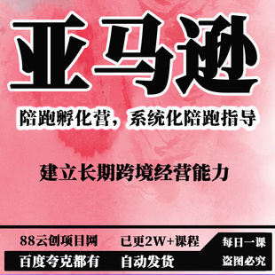 亚马逊陪跑孵化营,课程系统化陪跑指导,建立长期跨境经营能力