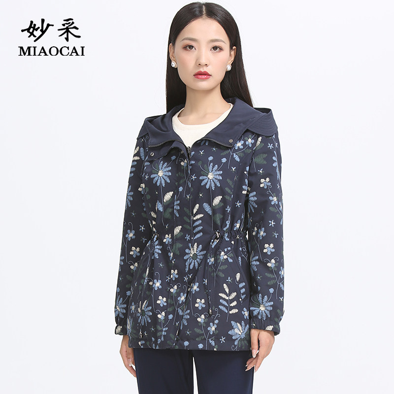 妈妈春秋外套中长款洋气中老年女