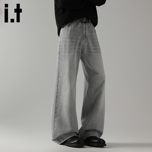 it :5cm/FIVECM春季宽松微喇叭牛仔裤男潮流百搭阔腿显瘦休闲裤子