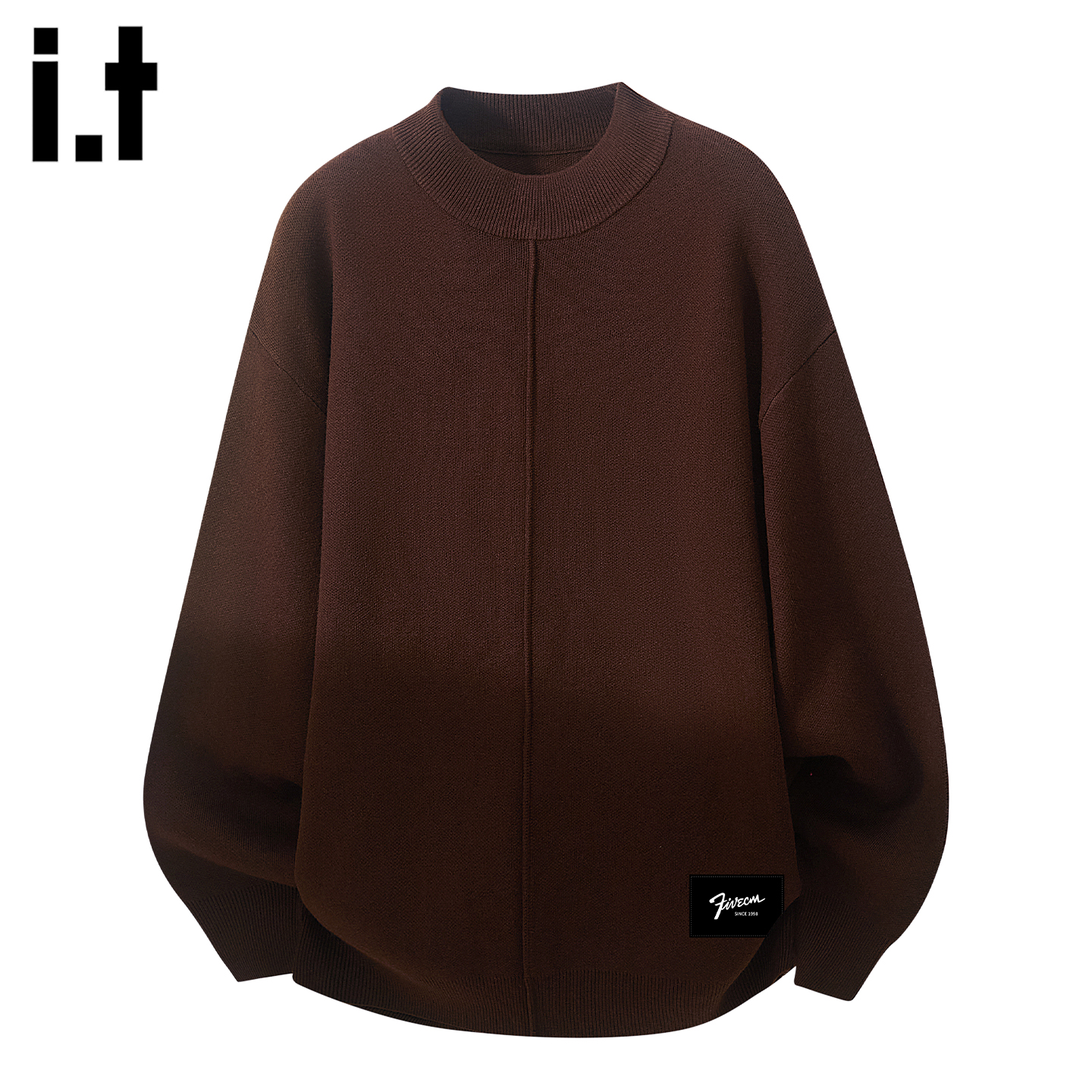 时尚青年圆领长袖毛衣男士