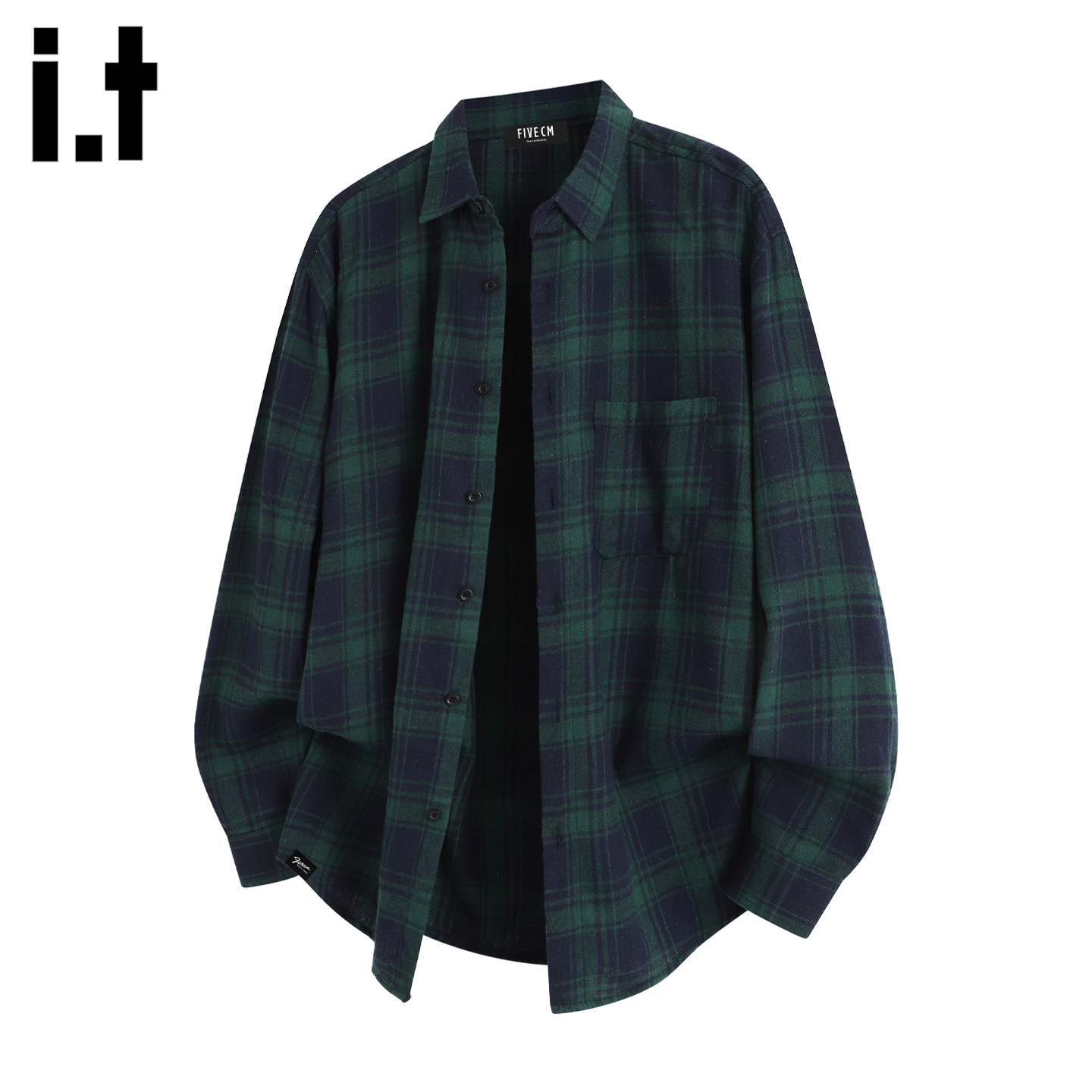 IT'S5cm/五cm痞帅格子长袖衬衫