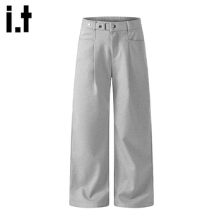 it :5cm/FIVECM高级感休闲通勤西裤男女垂感直筒西装裤子百搭长裤