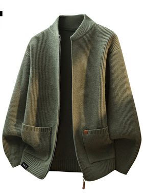 it :5cm/FIVECM美式针织开衫口袋毛衣外套男士2025秋冬季宽松上衣