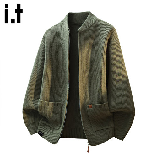 圆领休闲保暖长袖FIVECM针织开衫