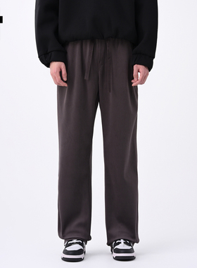 it :5cm/FIVECM紫色松紧腰针织休闲裤男士2025新款秋季直筒裤长裤