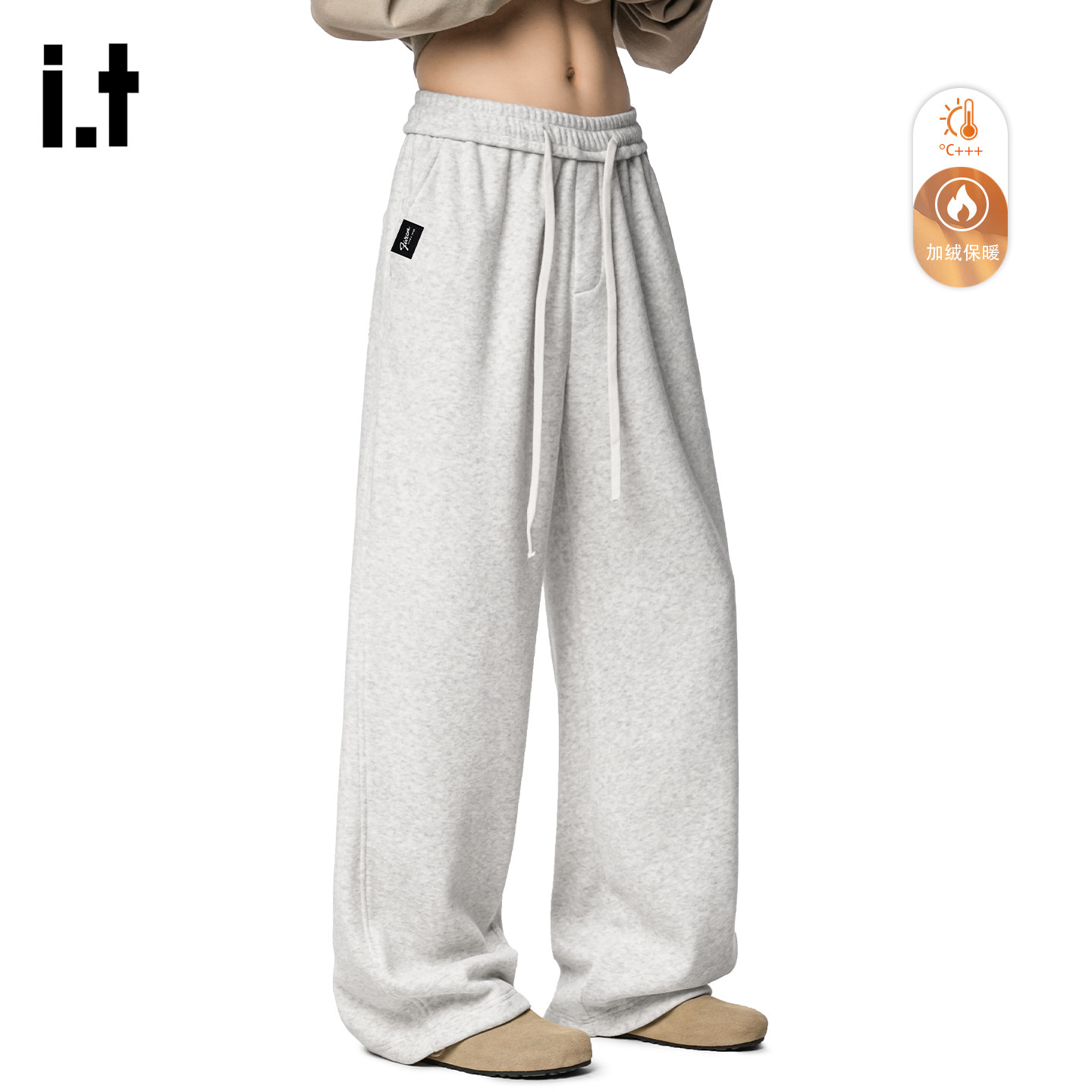 it :5cm/FIVECM美式高街弯刀休闲裤男士春季宽松运动垂感直筒卫裤