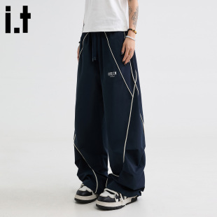 伞兵裤 FIVECM夏季 男女同款 潮流宽松薄款 阔腿休闲运动裤 5cm