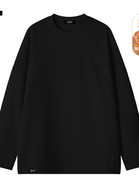 it :5cm/FIVECM潮牌黑色加绒长袖T恤男士2026新款宽松打底衫上衣