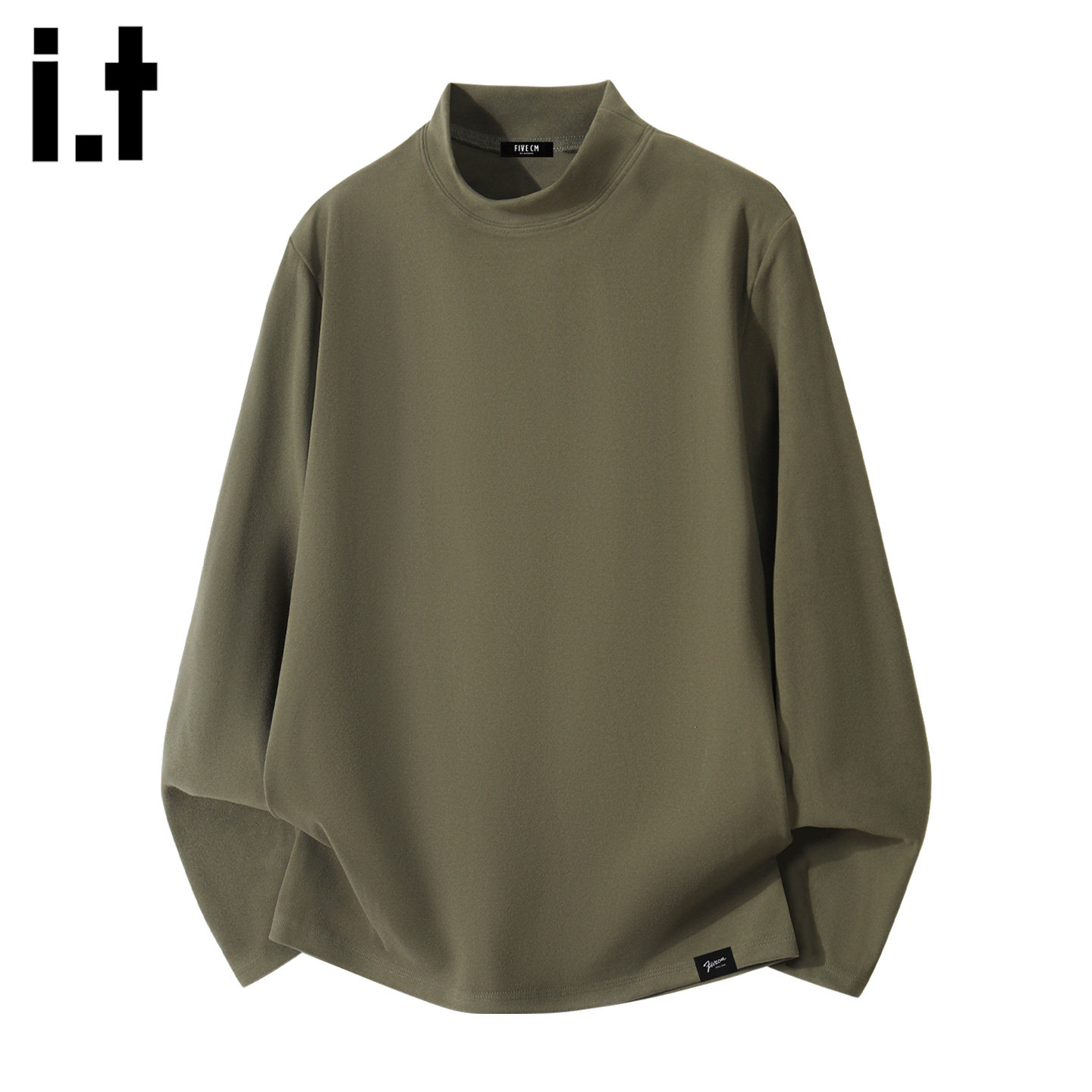 it5cm半高领德绒长袖T恤打底衫