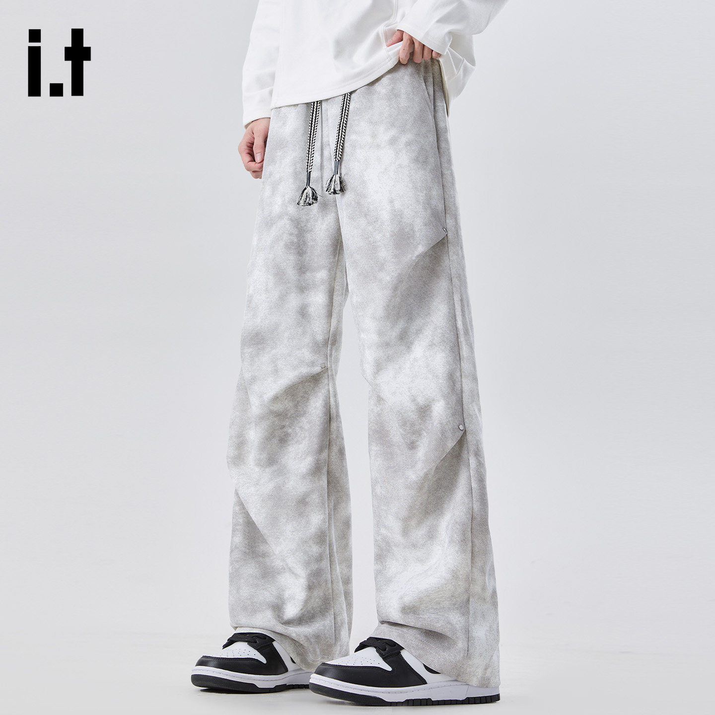 it :5cm/FIVECM美式扎染高街脏脏裤子男春季宽松直筒运动休闲裤潮,男装,休闲裤,淘宝优惠券,粉丝福利购,淘宝优惠卷