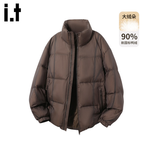it5cm男立领加厚羽绒服
