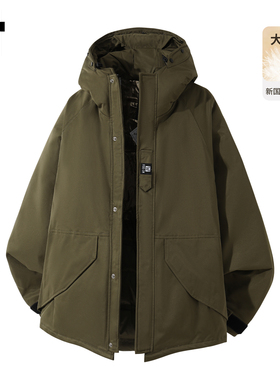 it :5cm/FIVECM官方连帽羽绒服男士2025冬季加厚90白鸭绒工装外套