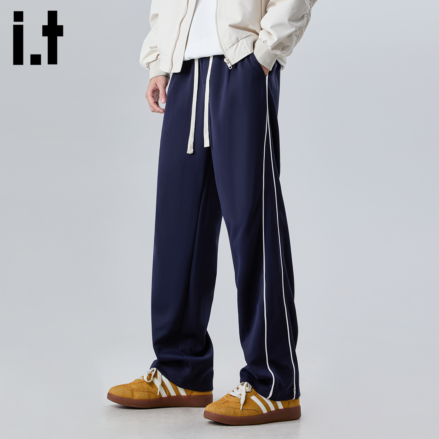 美式休闲裤男士秋冬季新款宽松