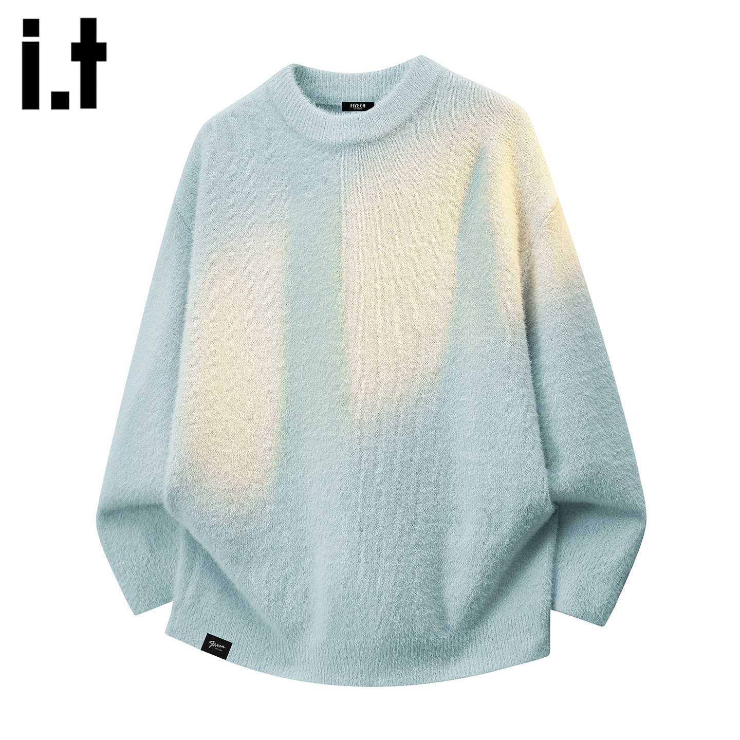 it纯色极简基础男装毛衣打底衫