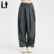 5cm 夏秋季 FIVECM潮流西装 裤 男女2025新款 休闲阔腿百褶九分裤