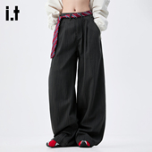 5cm 秋季 FIVECM美式 垂感阔腿牛仔裤 男女2025新款 宽松拖地长裤