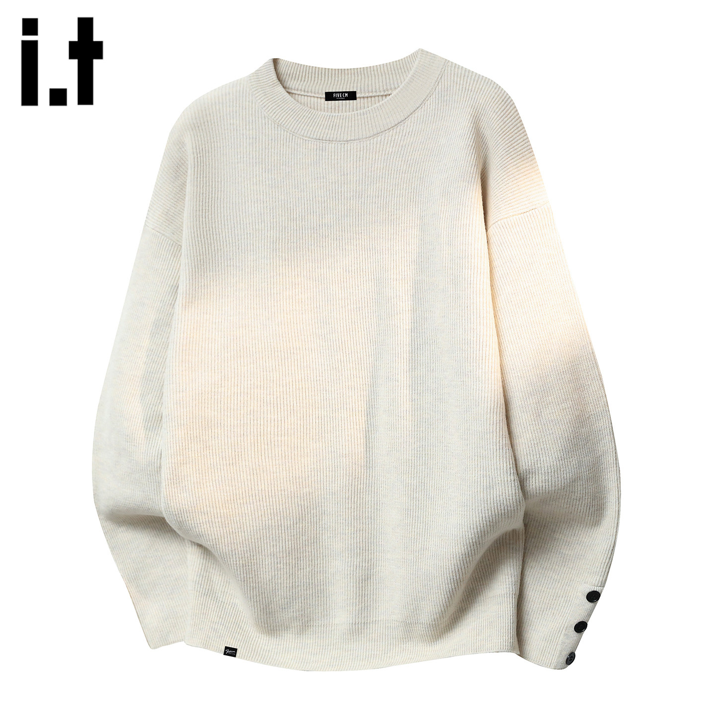it5cm/FIVECM男圆领开叉毛衣