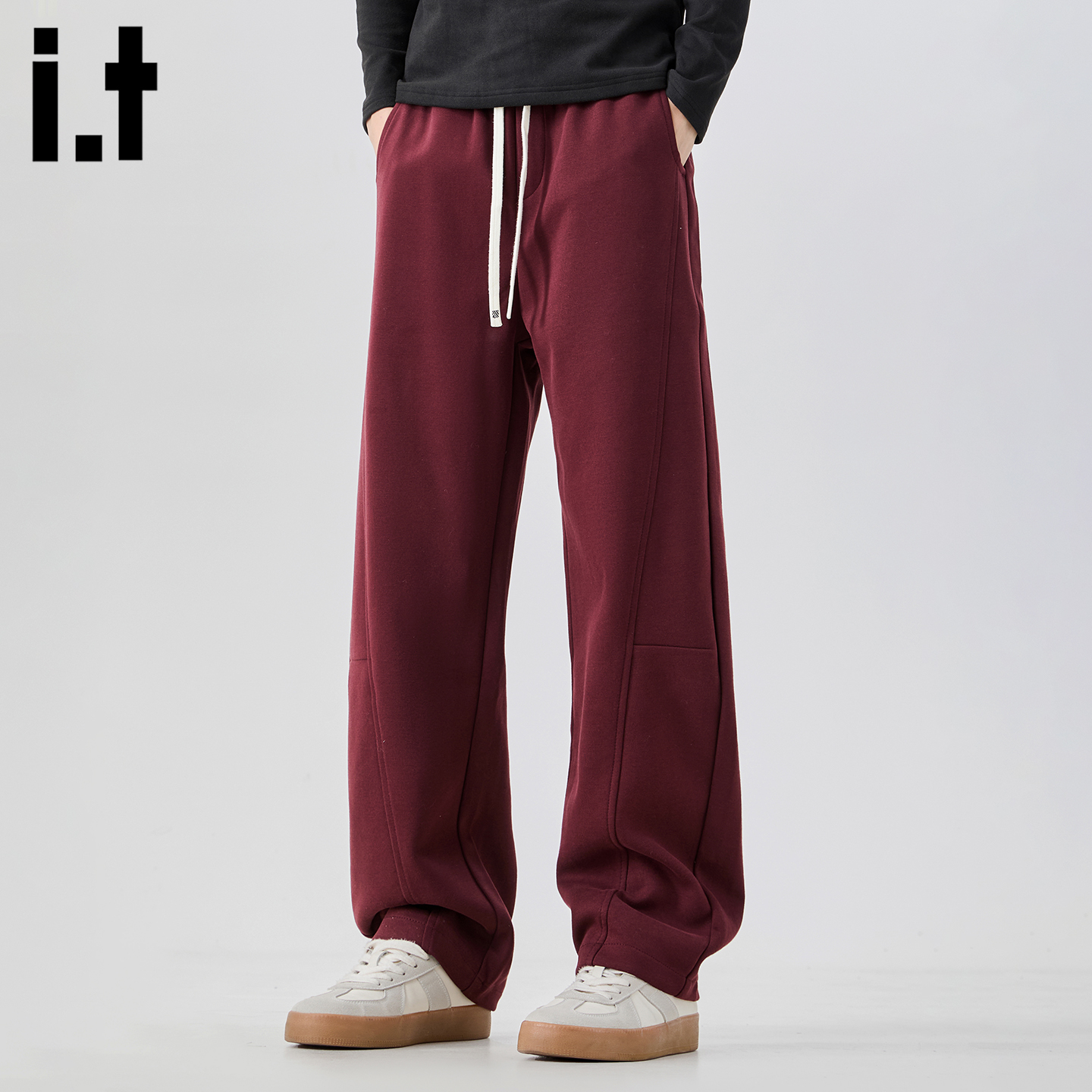 IT'S5cm/五cm宽松弯刀卫裤男