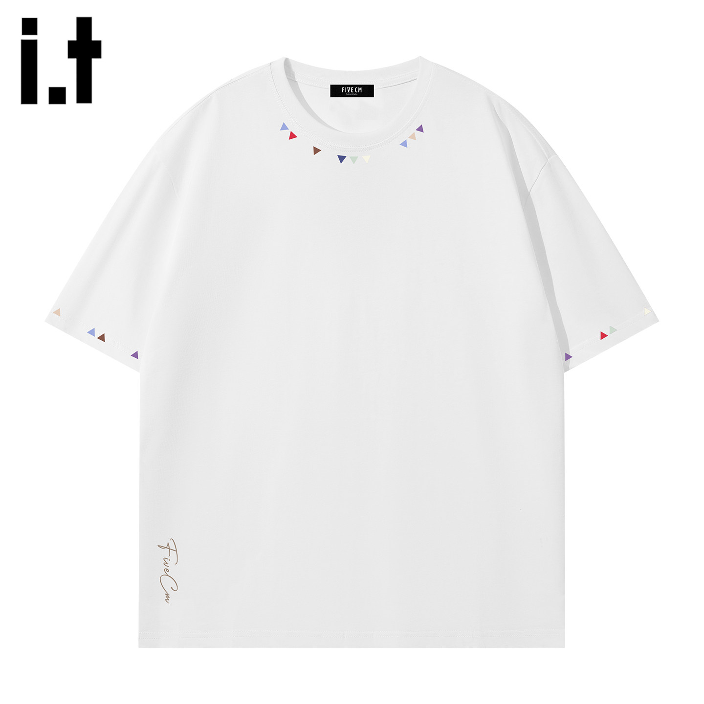 it :5cm/FIVECM白色圆领男士短袖t恤男款2026夏季宽松高级感上衣