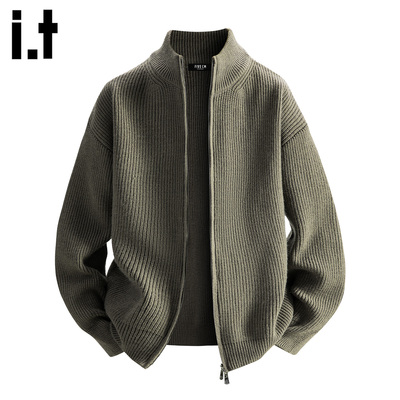 it5cm/FIVECM重磅拉链立领开衫