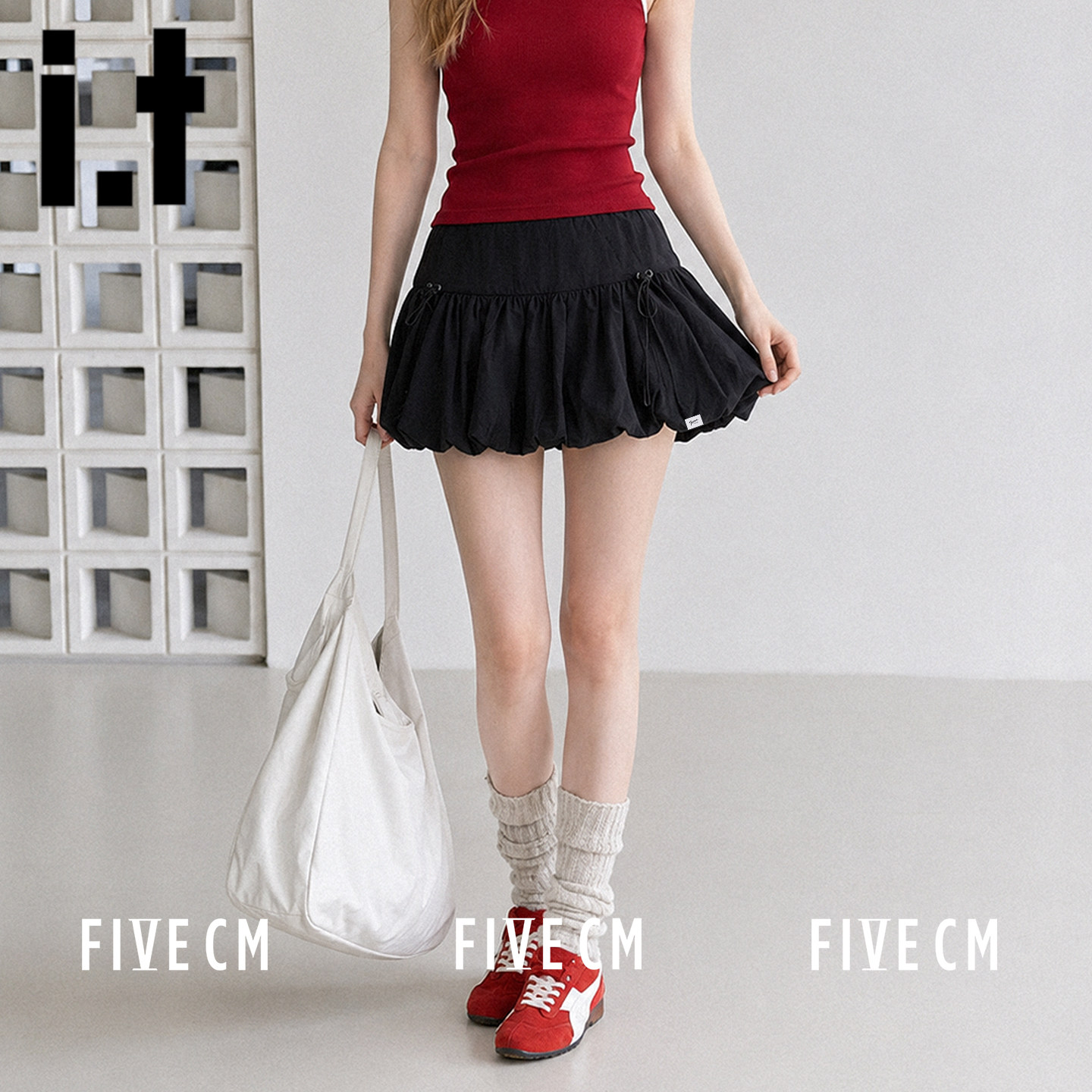 itFIVECM夏季百搭辣妹蛋糕裙