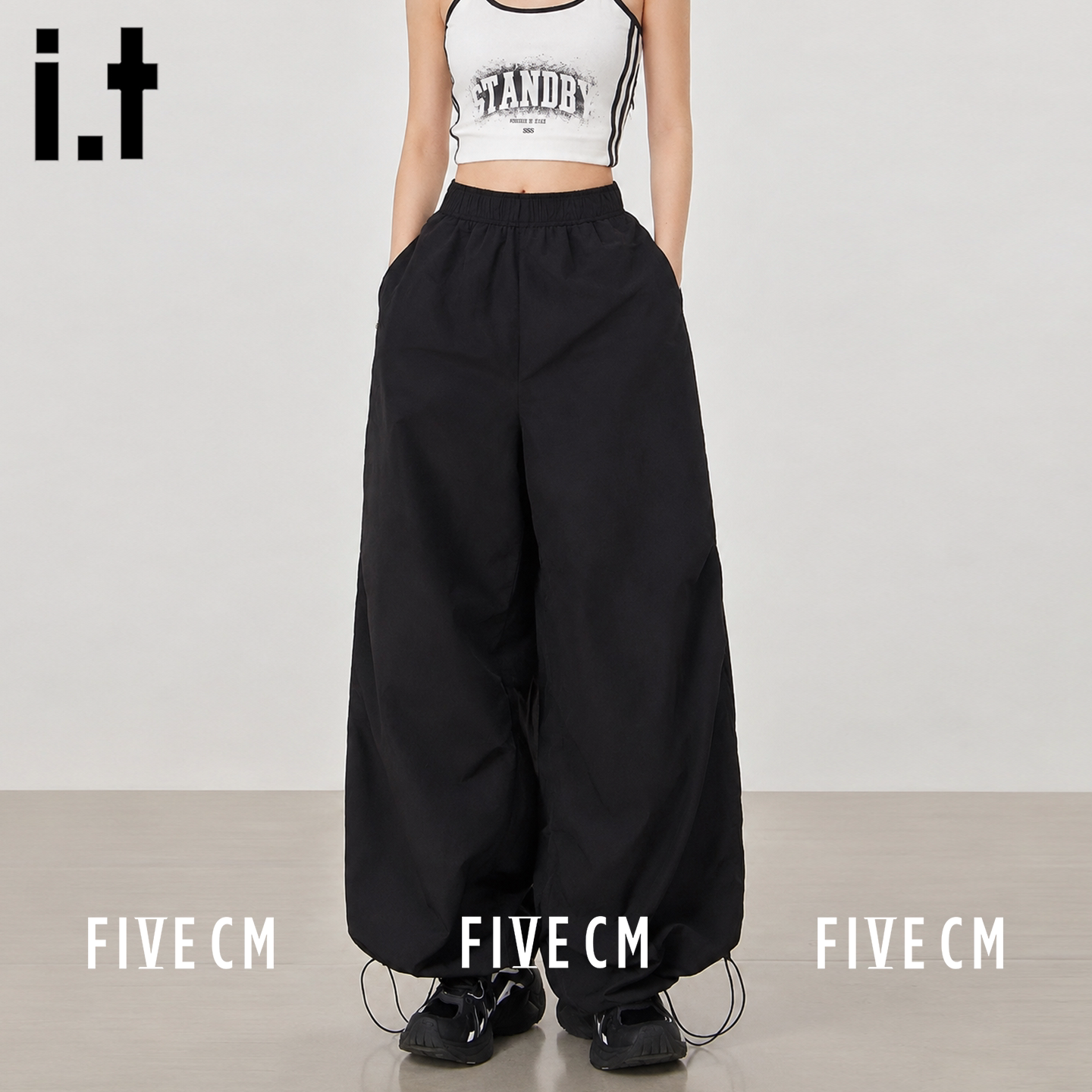 itFIVECM美式高街伞兵裤女