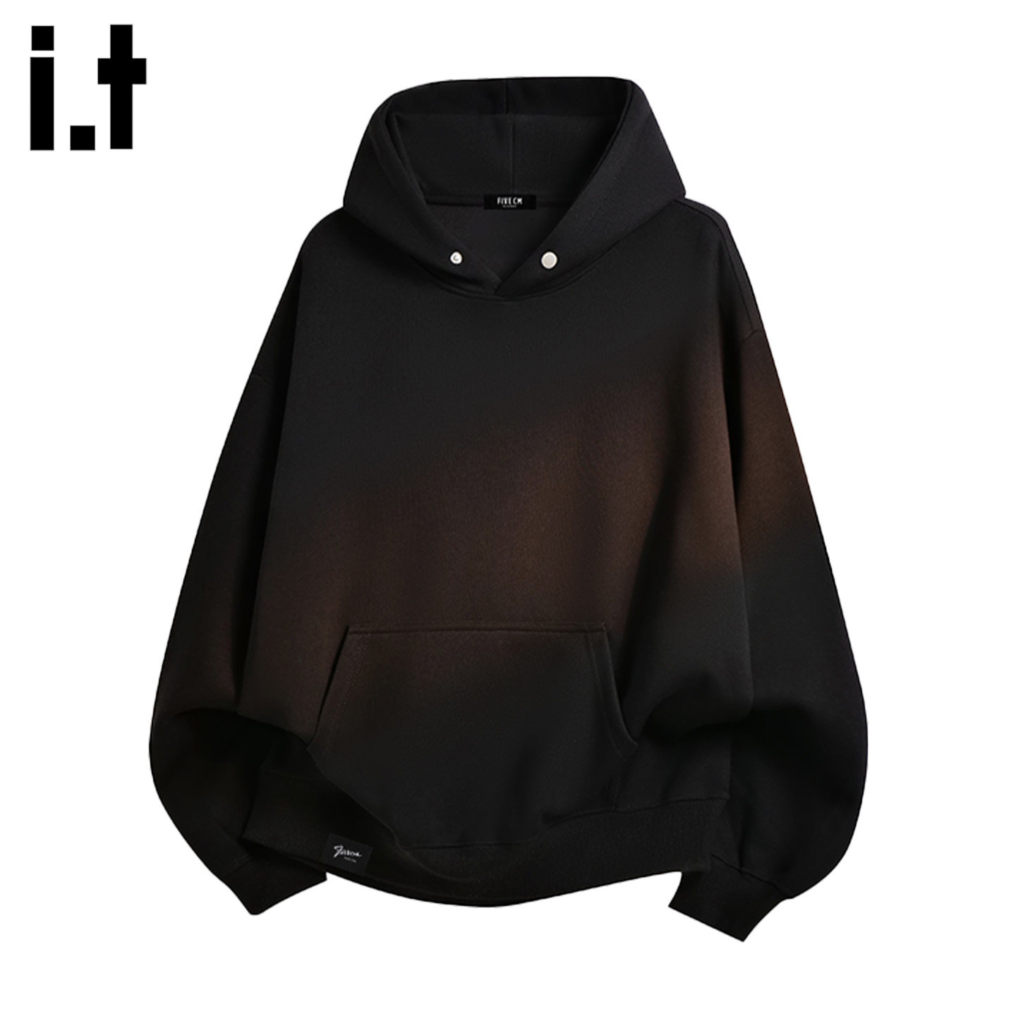 it :5cm/FIVECM纯色休闲连帽卫衣男款2026新款春季设计感宽松外套