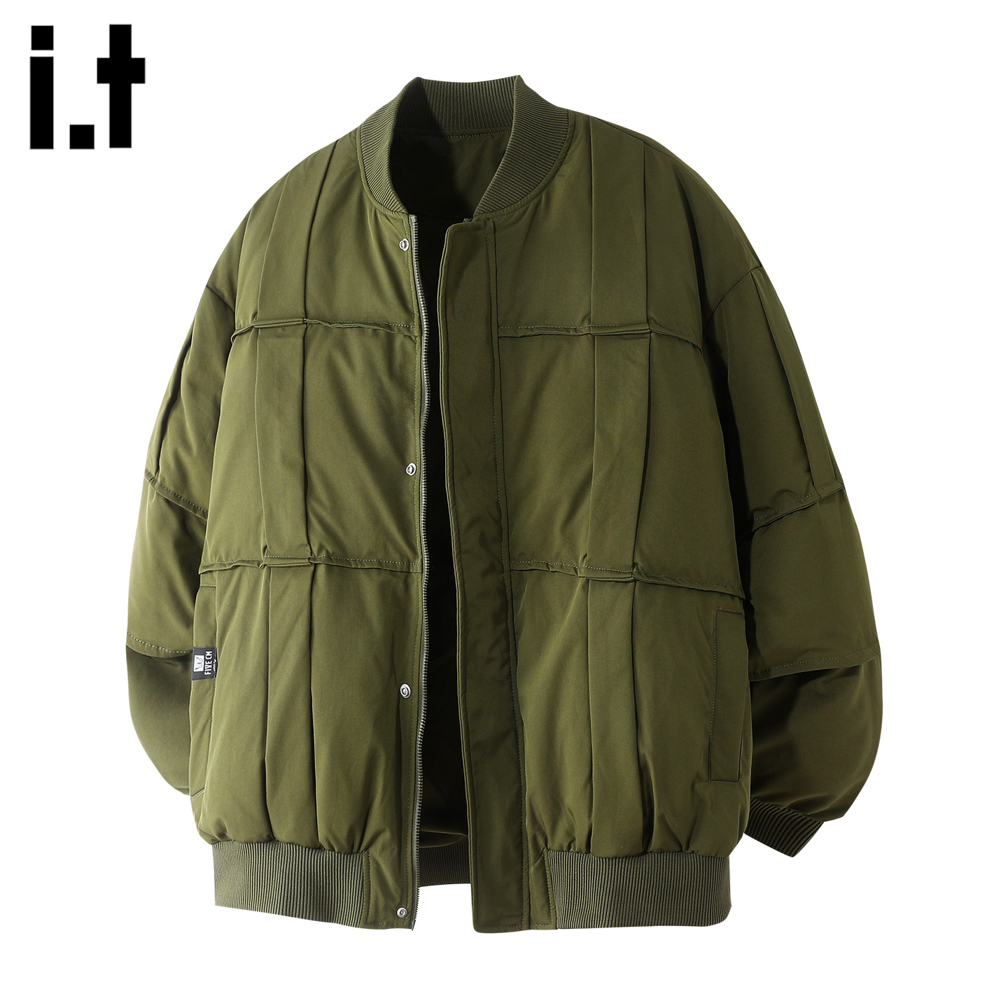 it :5cm/FIVECM立领羽绒服男士2025冬季保暖面包服短款潮流外套