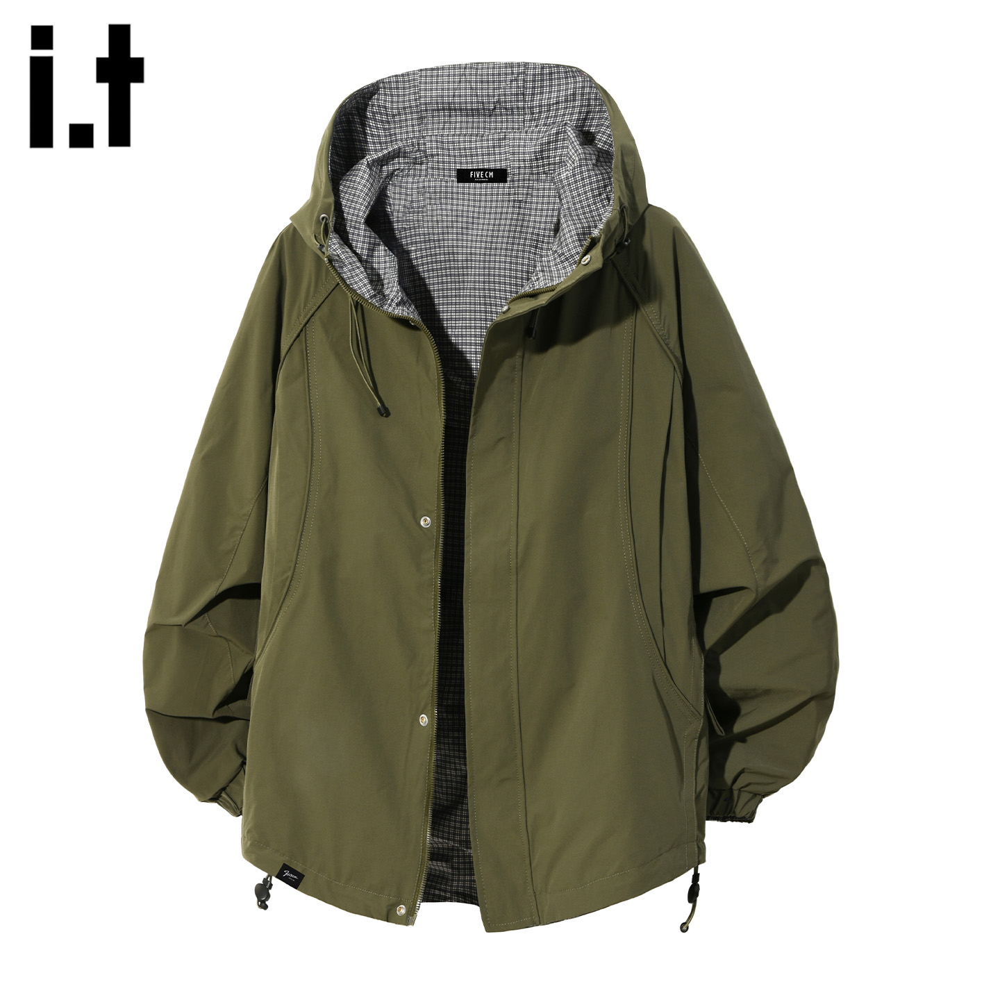 FIVECM美式连帽冲锋衣外套男士