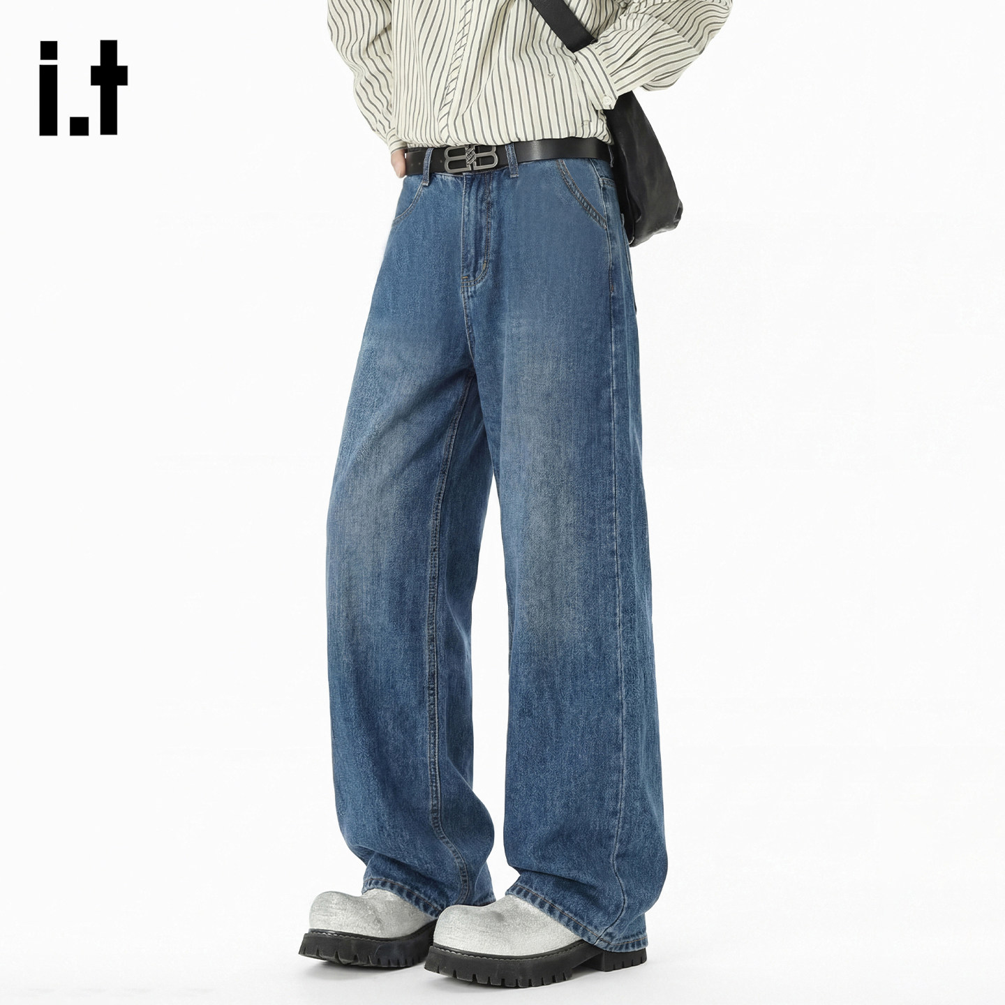 it :5cm/FIVECM2026春季新款美式长裤子复古牛仔裤男重磅宽松休闲