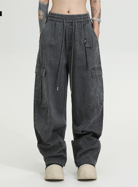 it :5cm/FIVECM美式多口袋工装裤男女秋新款复古直筒潮牌休闲裤