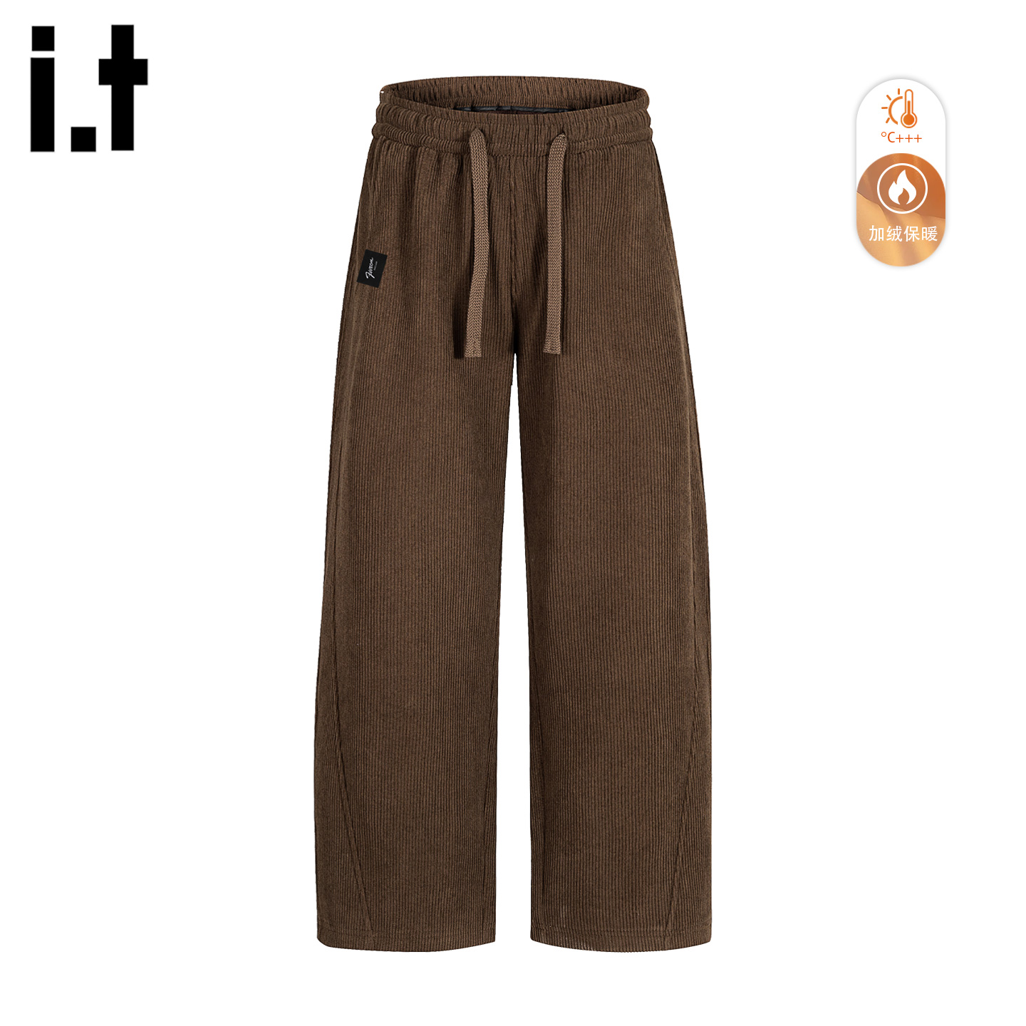 it :5cm/FIVECM复古灯芯绒加绒加厚休闲裤男款2025秋冬宽松直筒裤