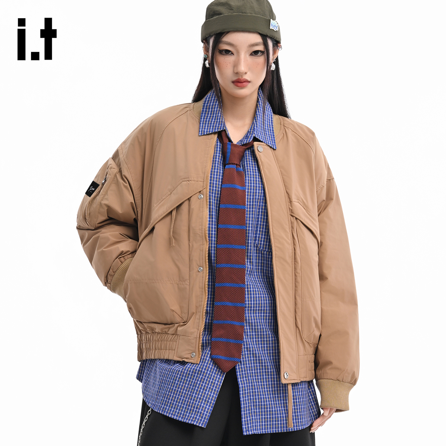 it :5cm/FIVECM短款羽绒服男女2025冬季棒球服外套保暖面包服潮