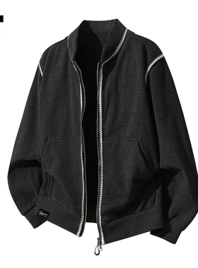 it :5cm/FIVECM美式棒球领外套男款秋冬季宽松设计感休闲夹克上衣