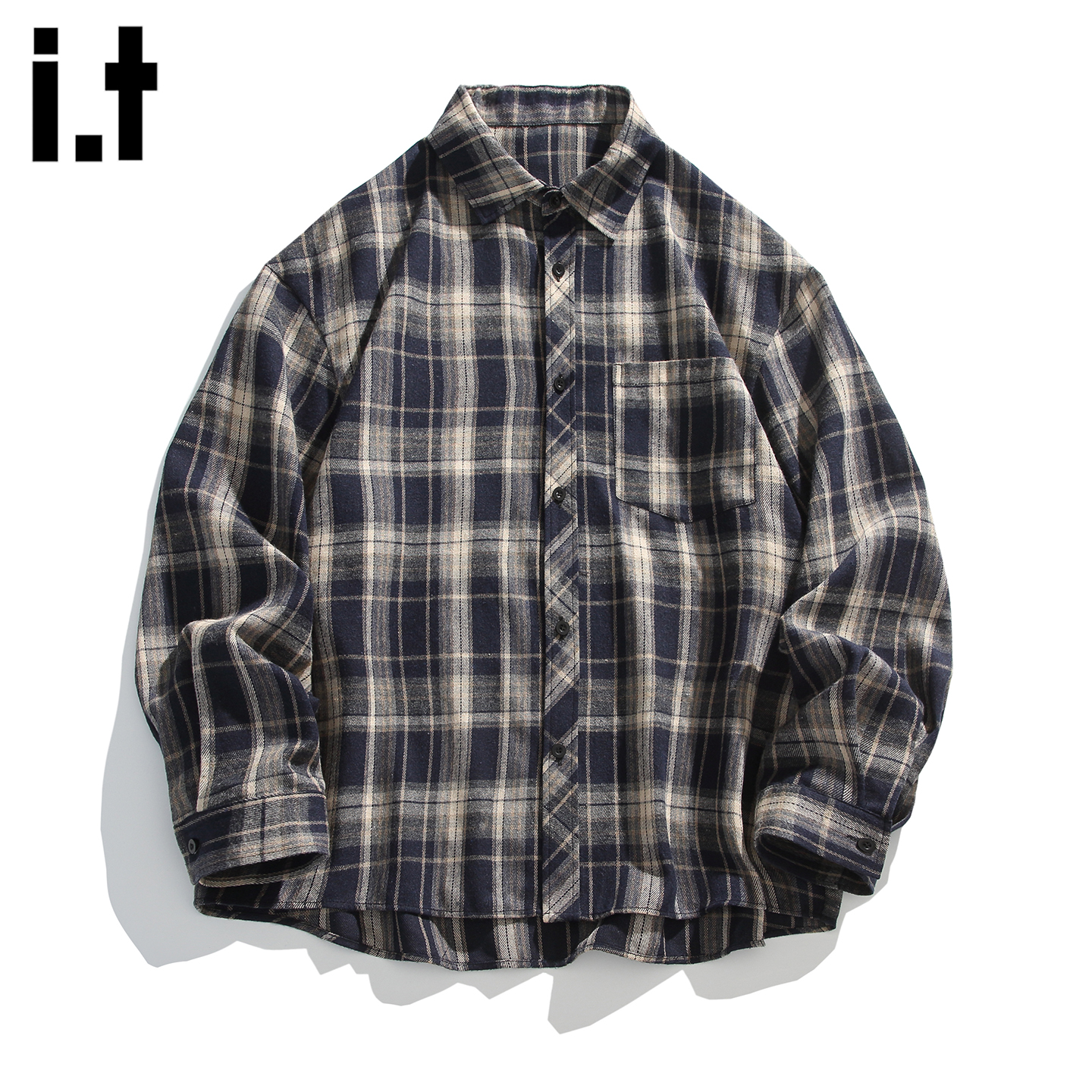 IT'S5cm美式休闲长袖衬衫