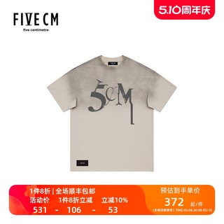 5cm/FIVECM男装做旧短袖T恤2024夏季新款时尚潮酷半袖M006060