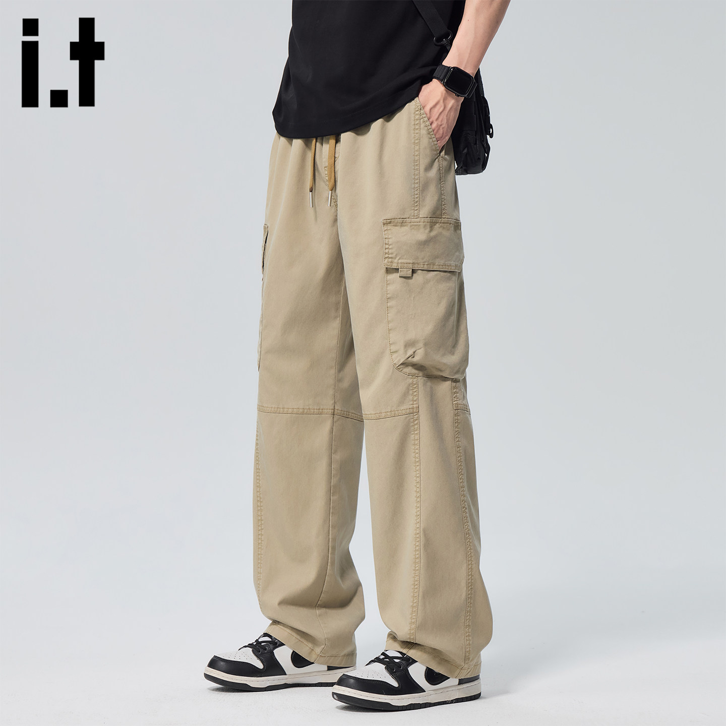 it :5cm/FIVECM工装裤男款春夏季宽松休闲裤2026新款直筒阔腿长裤