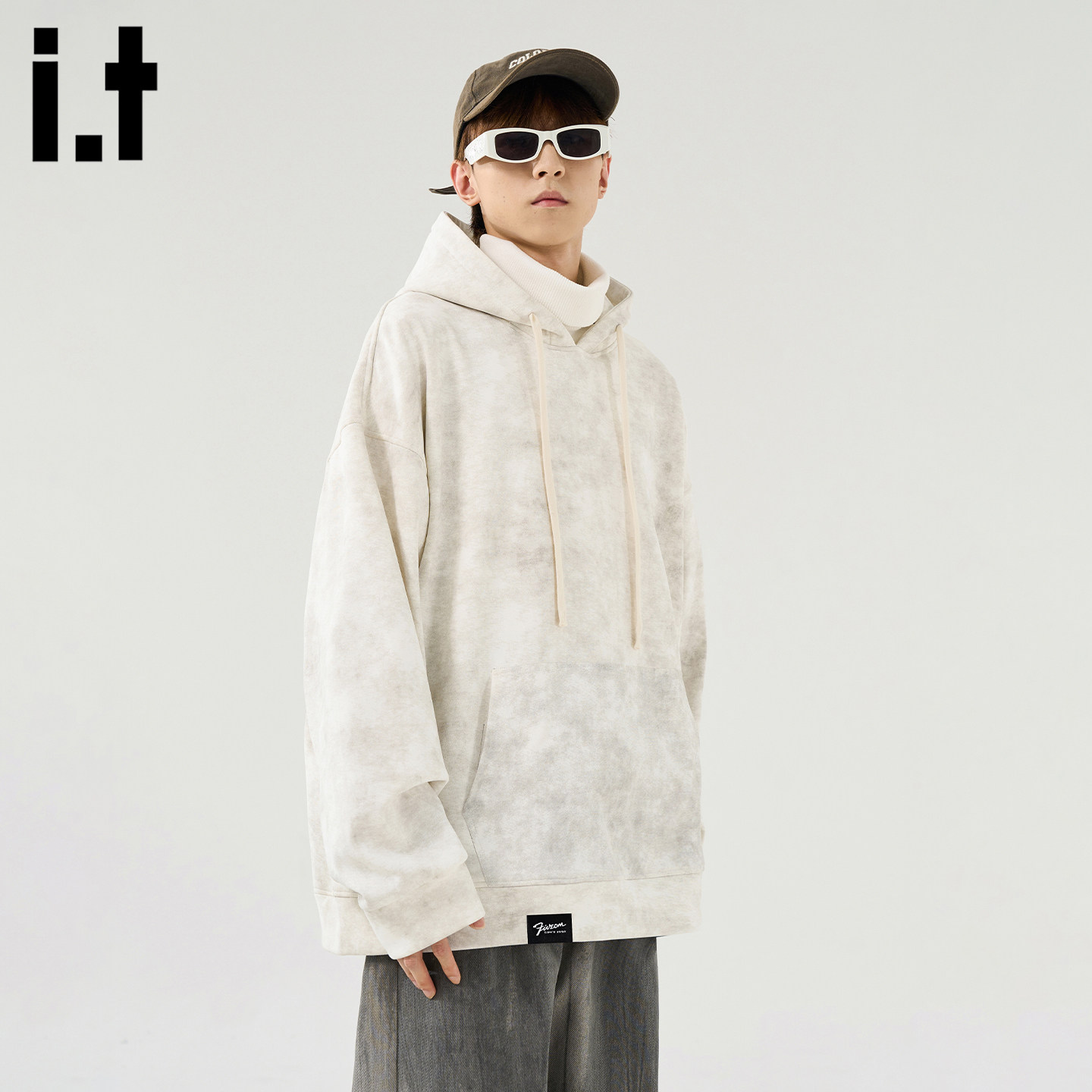 it :5cm/FIVECM美式休闲连帽卫衣男女款帽衫复古宽松潮流百搭外套