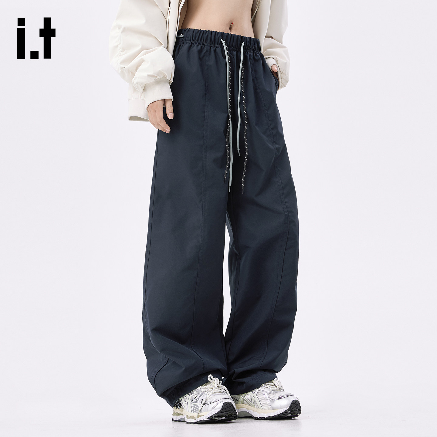 it :5cm/FIVECM新款阔腿休闲裤男女秋冬2025速干宽松直筒工装长裤,男装,休闲裤,淘宝优惠券,粉丝福利购,淘宝优惠卷