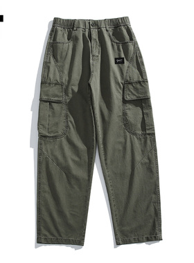 it :5cm/FIVECM军绿色工装裤男款2025秋冬季运动休闲长裤直筒宽松