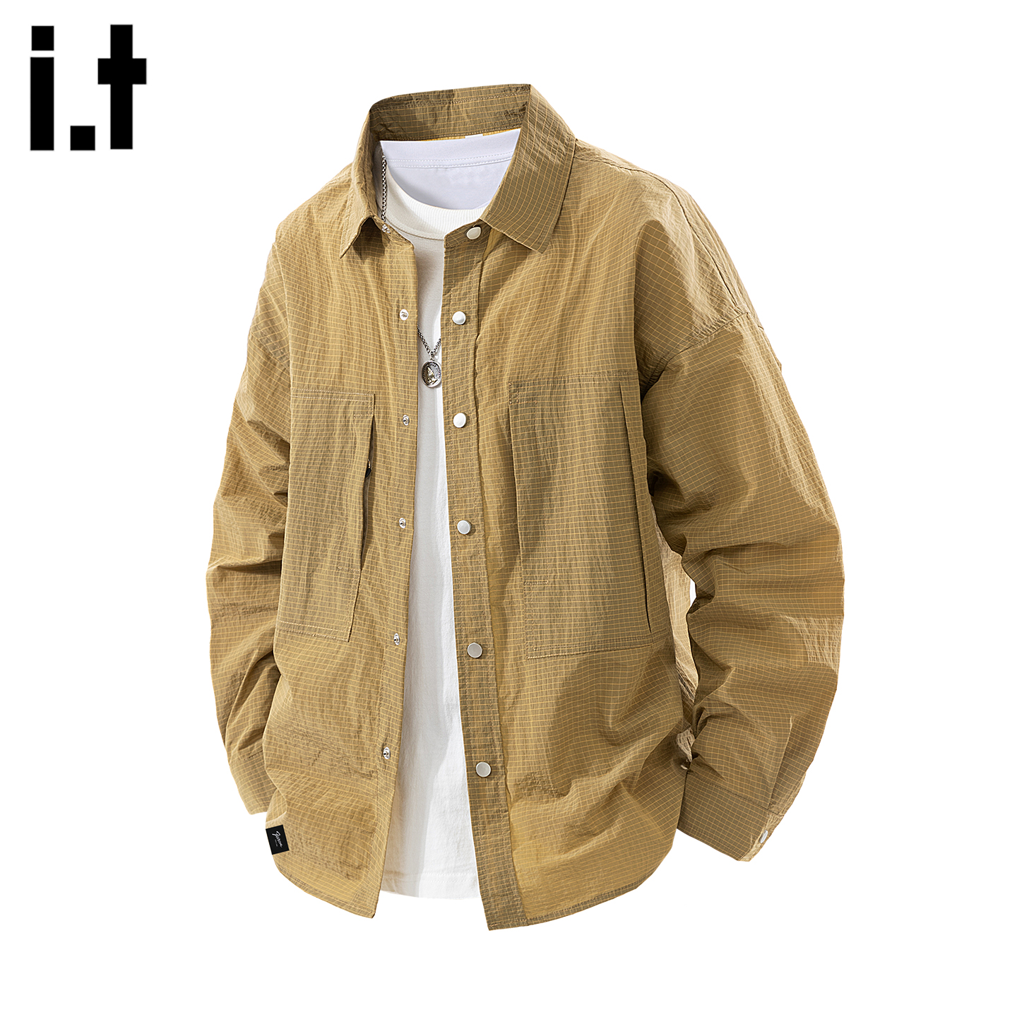 微弹防晒纯色2025年秋季做旧日常