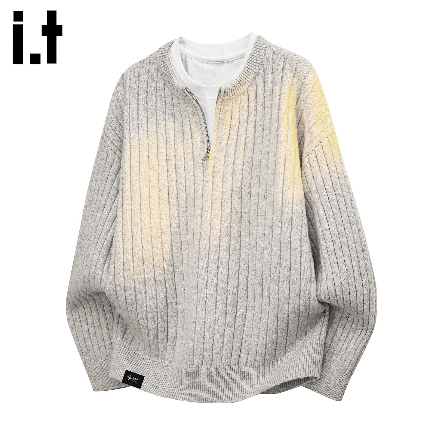 韩系慵懒感宽松套头针织衫打底衫