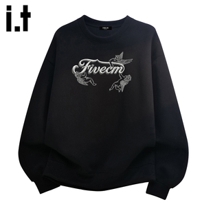 it :5cm/FIVECM重磅卫衣男生2026新款春季长袖美式复古无帽外套男